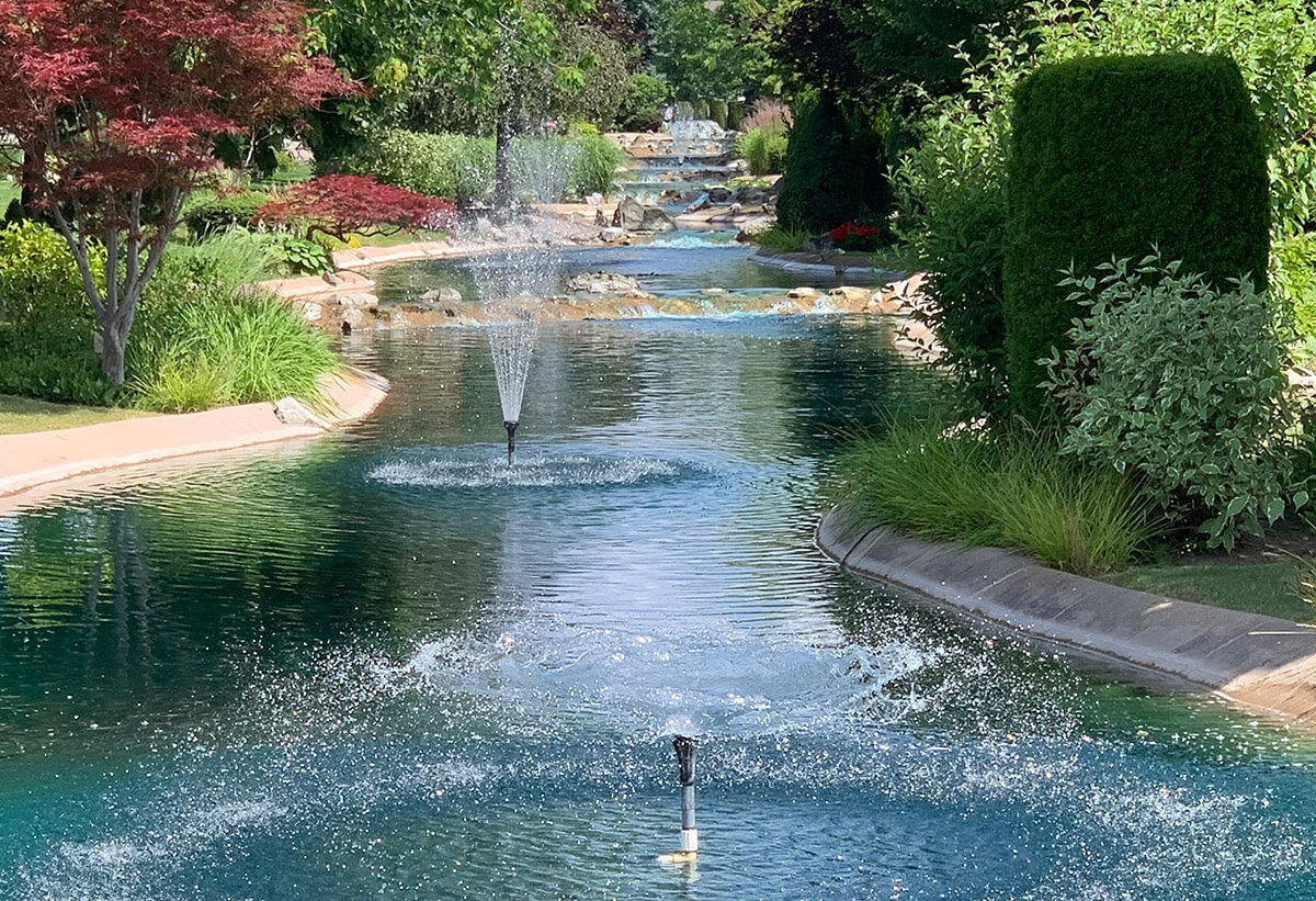Sandpointe Adult Community waterfall feature
