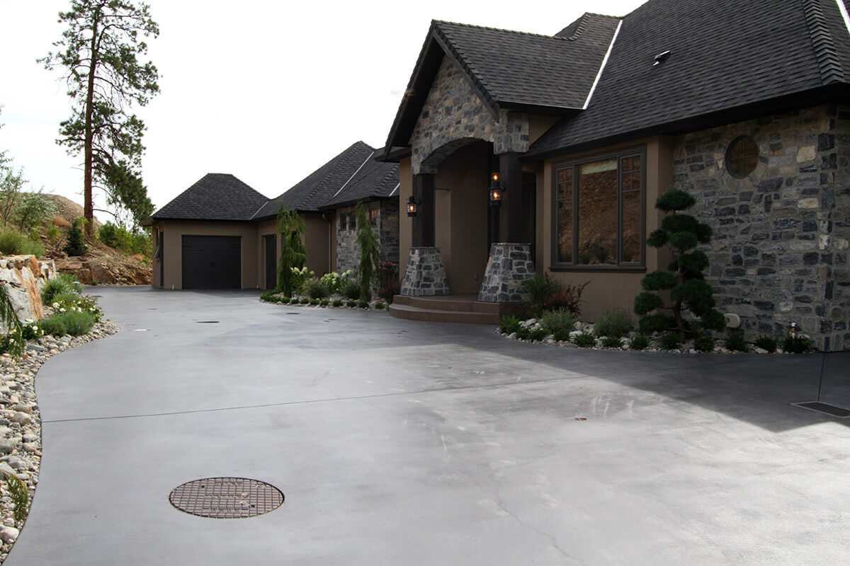 Concrete driveway, Okanagan