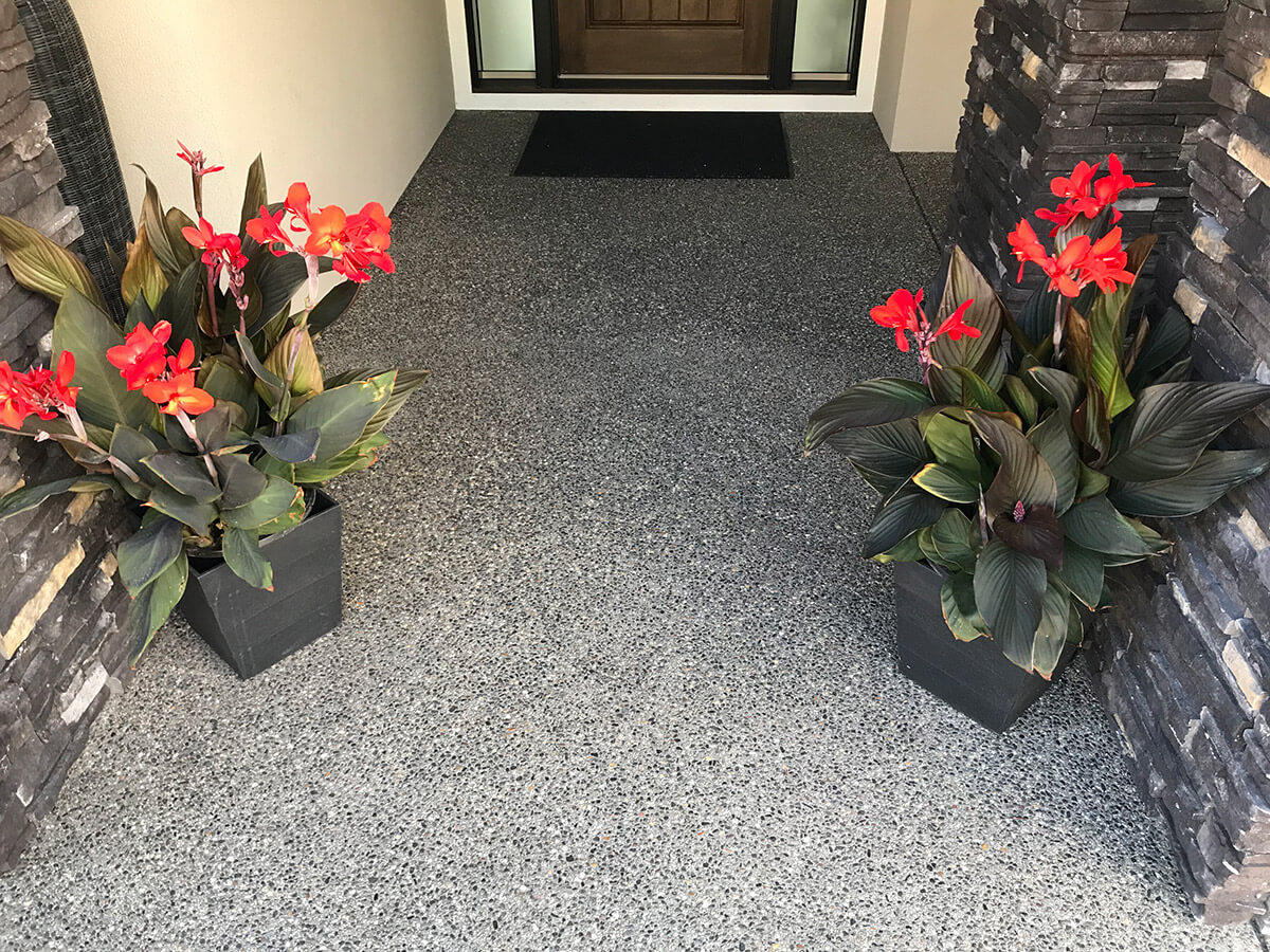 Exposed aggregate finish