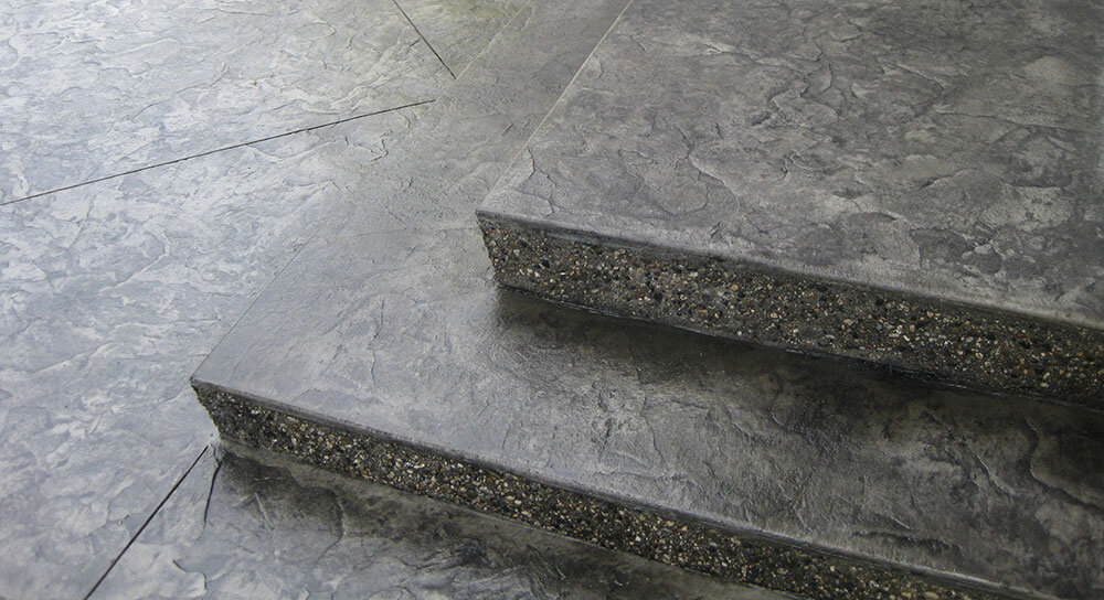 Roman slate stamped riser