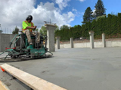 Finished commercial concrete floor